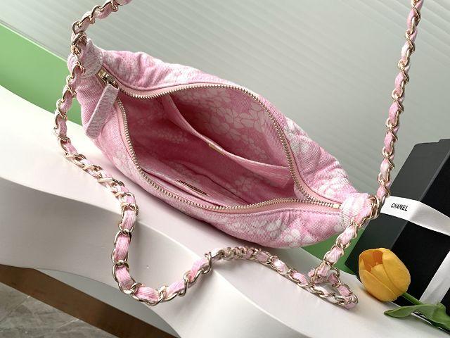 CC original denim large hobo bag AS5431 pink