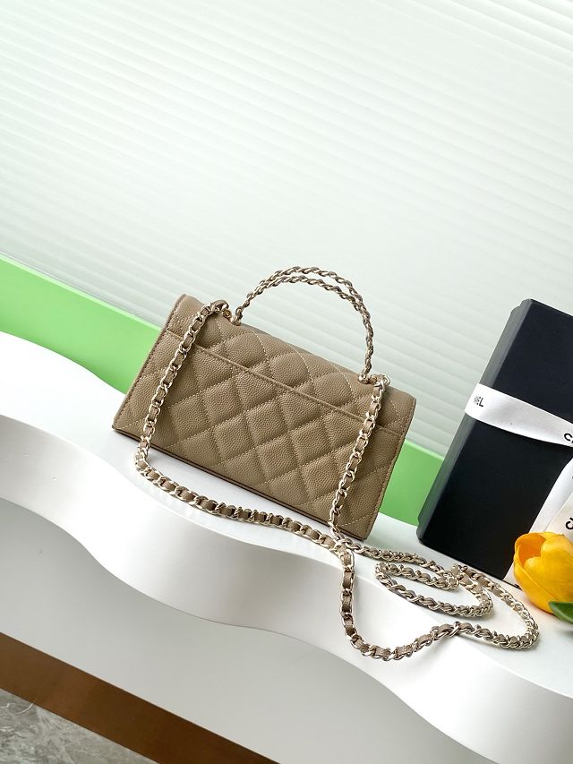 CC original grained calfskin flap phone holder AP3238 khaki