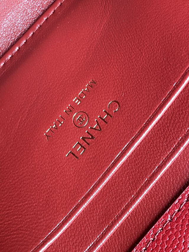 CC original grained calfskin flap phone holder AP3238 red