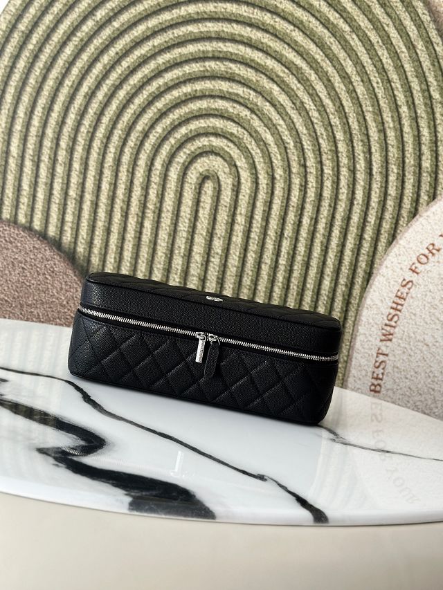 CC original grained calfskin vanity A31108 black