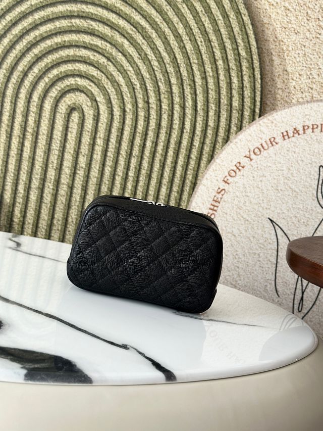 CC original grained calfskin small pouch A31104 black