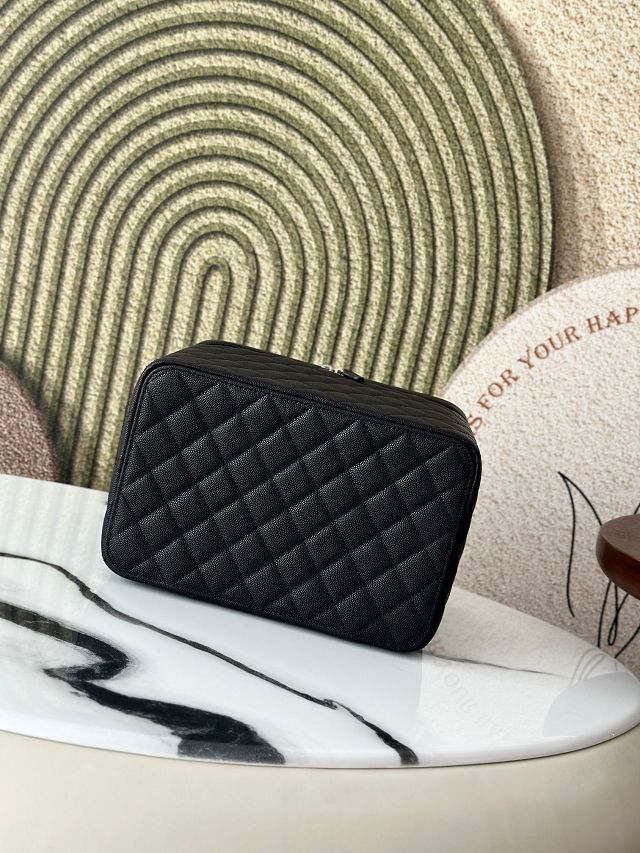 CC original grained calfskin vanity A31543 black