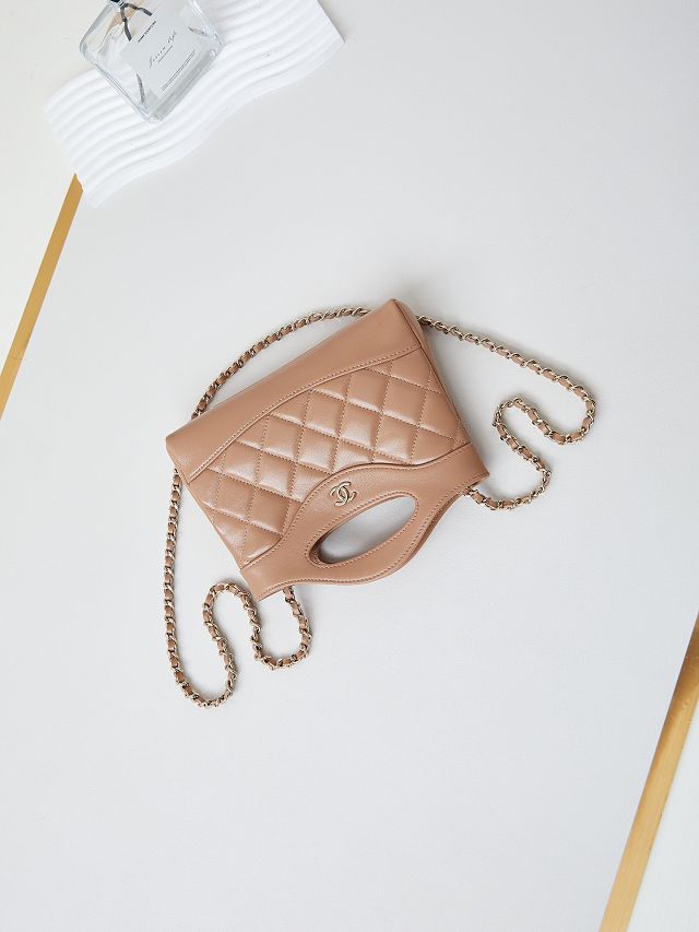 CC original lambskin nano 31 bag AS3656 apricot