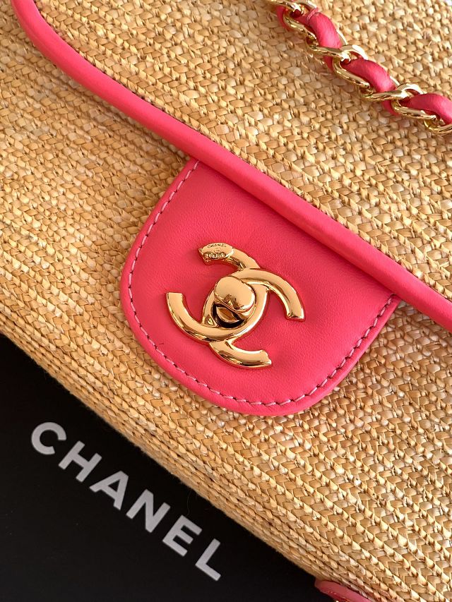 CC original tweed medium flap bag A01112 apricot