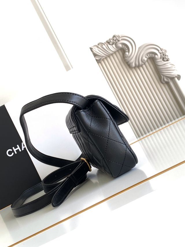 CC original calfskin flap phone holder AP4677 black