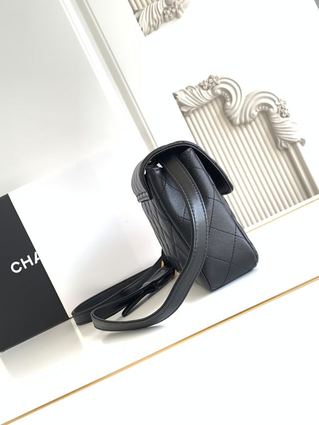 CC original calfskin flap phone holder AP4679 black