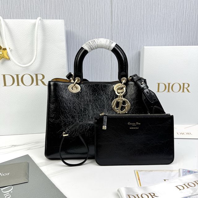 Dior original aged calfskin medium toujours bag M2833 black