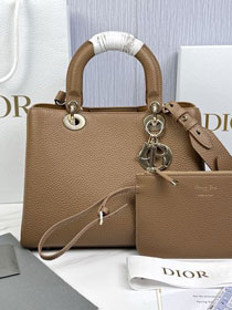 Dior original calfskin medium toujours bag M2833 tan