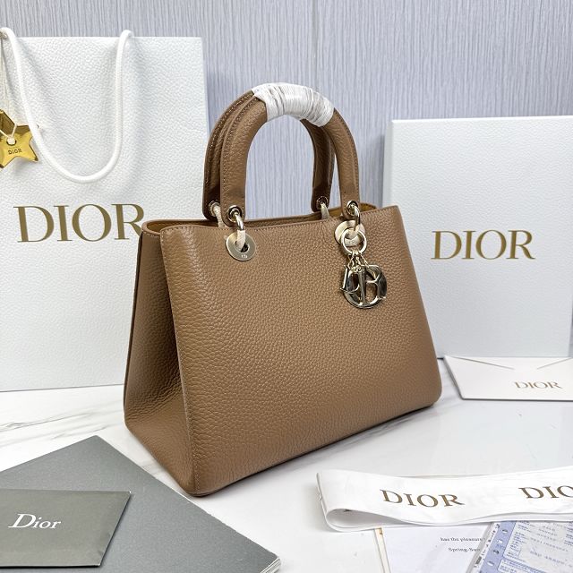 Dior original calfskin medium toujours bag M2833 tan