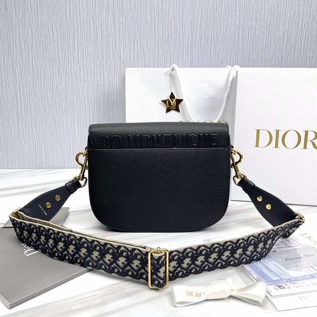 Dior original grained calfskin large bobby bag M9320 black