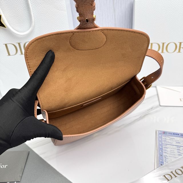 Dior original grained calfskin medium bobby bag M9319 brown