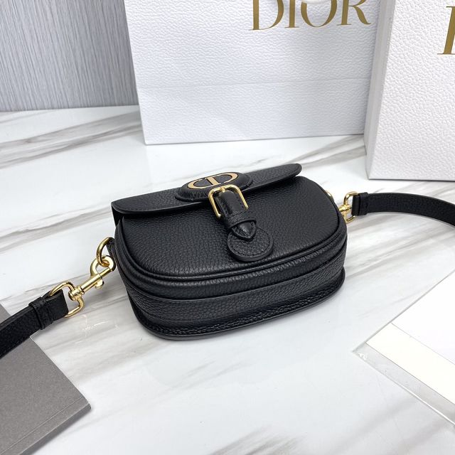 Dior original grained calfskin small bobby bag M9317 black