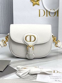 Dior original grained calfskin small bobby bag M9317 white