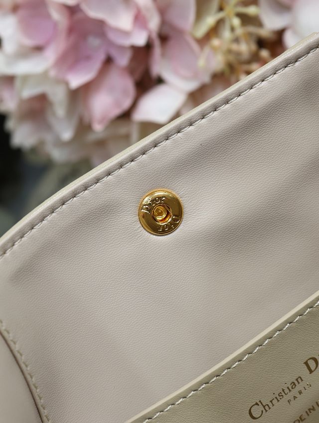 Dior original calfskin small signature bucket bag M2840 beige