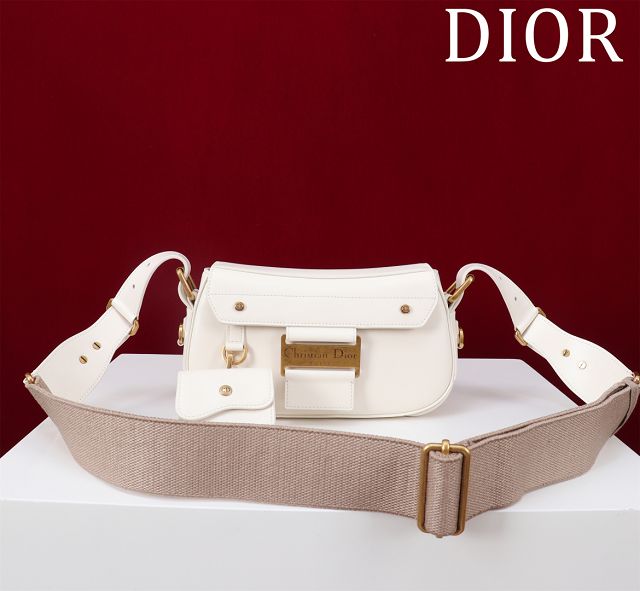 Dior original calfskin small streetchic bag M3913 white