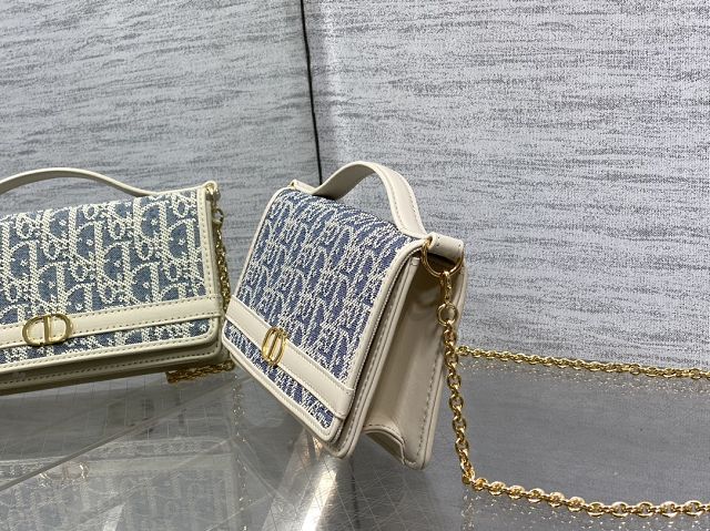 Dior original cotton 30 montaigne cigale pouch S4302 blue