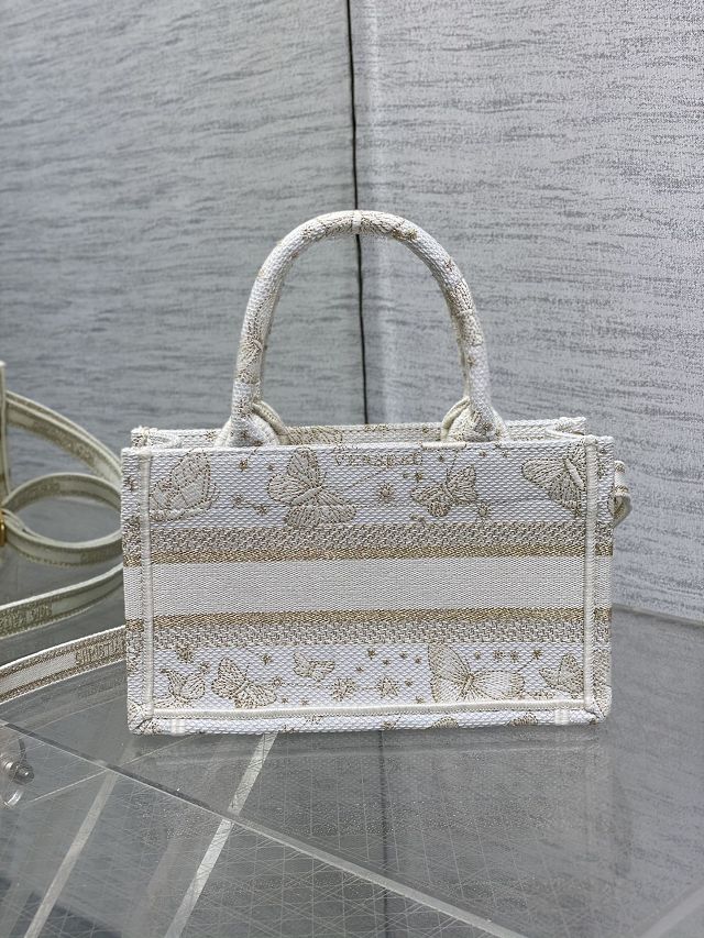 Dior original cotton mini book tote S5573 white