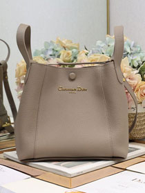Dior original grained calfskin medium signature bucket bag M2841 grey