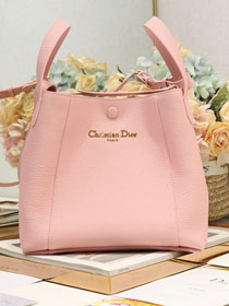 Dior original grained calfskin medium signature bucket bag M2841 pink