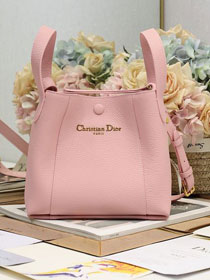 Dior original grained calfskin small signature bucket bag M2840 pink