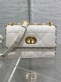 Dior original calfskin mini caro bag M9240 white