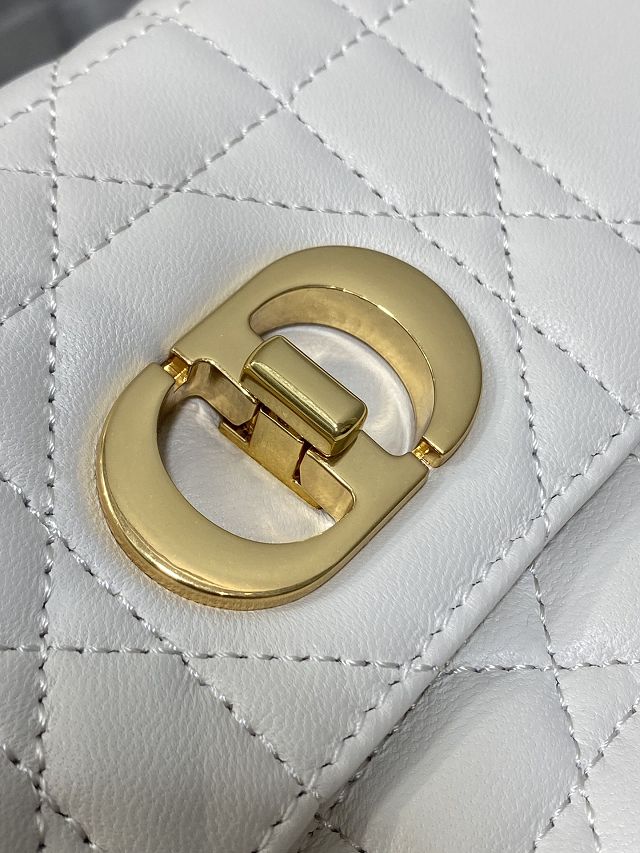 Dior original calfskin mini caro bag M9240 white