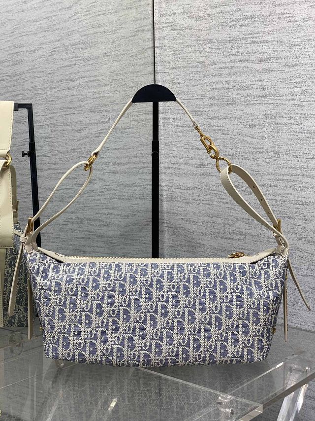 Dior original cotton medium D-Journey bag M2417 blue