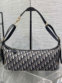 Dior original cotton medium D-Journey bag M2417 dark blue