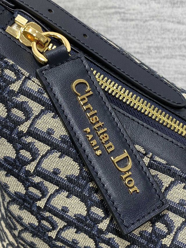 Dior original cotton medium D-Journey bag M2417 dark blue