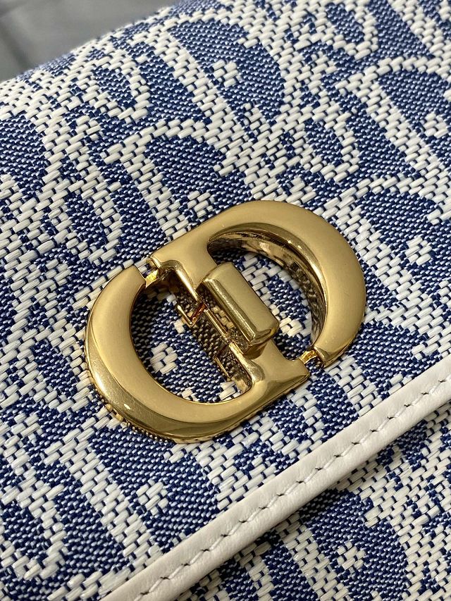 Dior original cotton mini caro bag M9240 blue