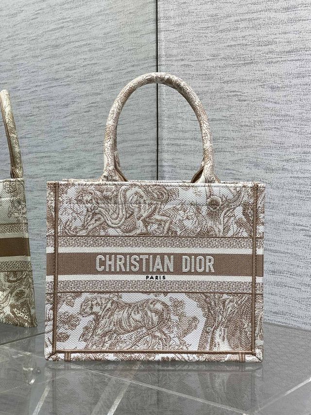 Dior original cotton small book tote bag M1265 