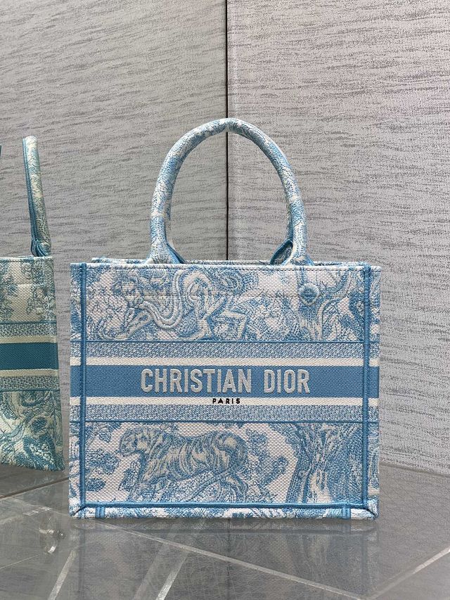 Dior original cotton small book tote bag M1265 