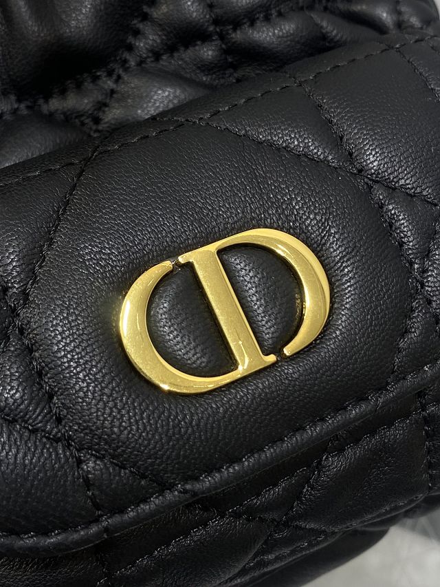 Dior original lambskin mini caro bucket bag M3369 black