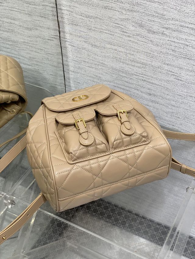 Dior original lambskin medium caro backpack M6301 biscuit
