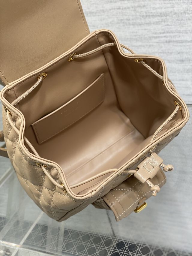 Dior original lambskin small caro backpack M6302 biscuit