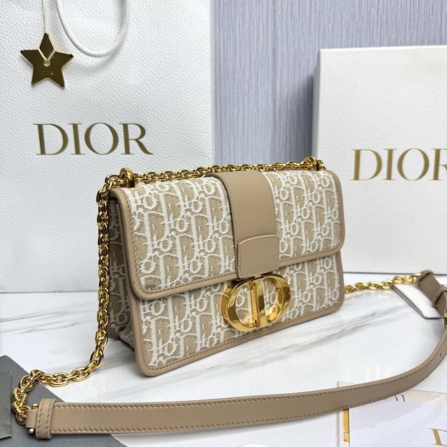 Dior original cotton 30 montaigne chain bag M9208 natural