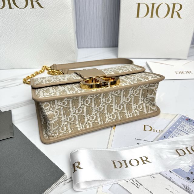 Dior original cotton 30 montaigne chain bag M9208 natural