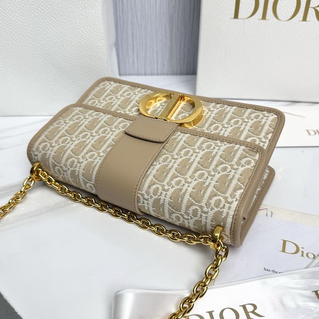 Dior original cotton 30 montaigne chain bag M9208 natural