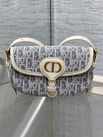 Dior original cotton bobby east-west bag M9327 blue