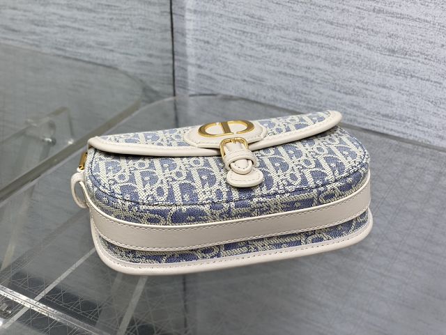 Dior original cotton bobby east-west bag M9327 blue