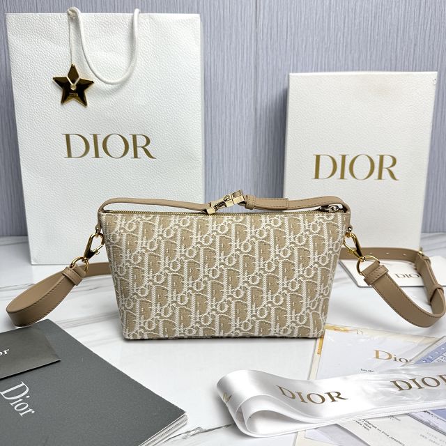 Dior original cotton diortravel nomad pouch S5554 natural