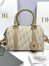 Dior original cotton groove 20 small bag M1364 natural