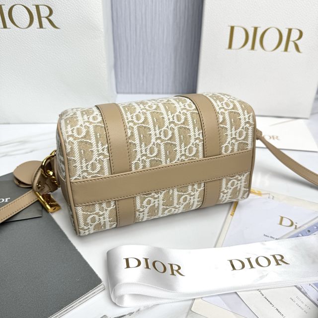 Dior original cotton groove 20 small bag M1364 natural