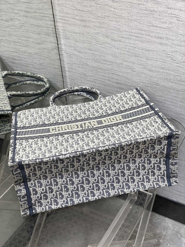 Dior original cotton large book tote bag M1286 blue