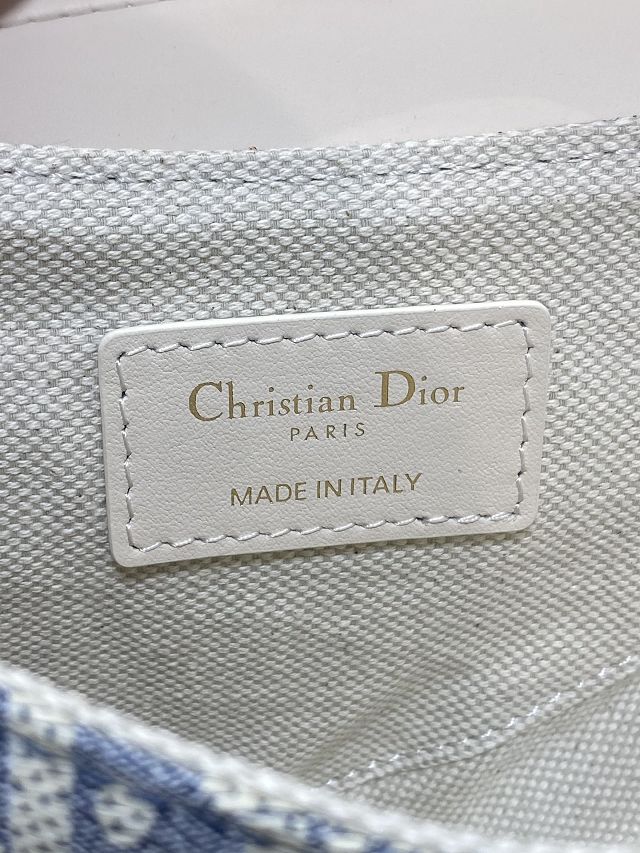 Dior original cotton mini saddle bag M0456 blue