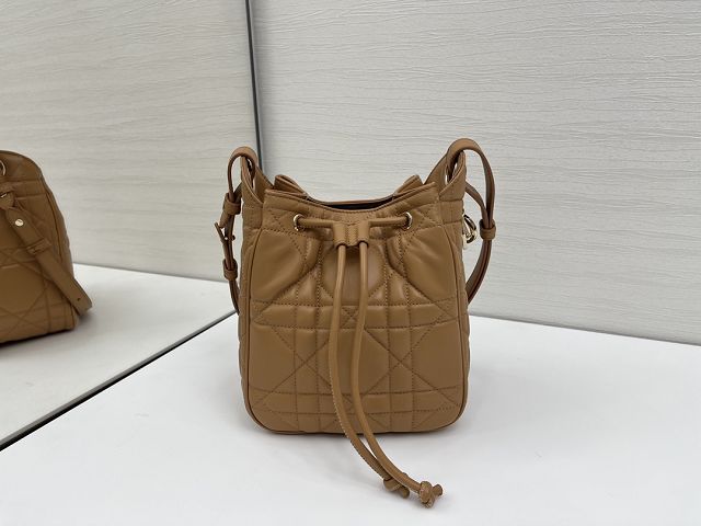 Dior original lambskin small D-motion bag M2851 brown