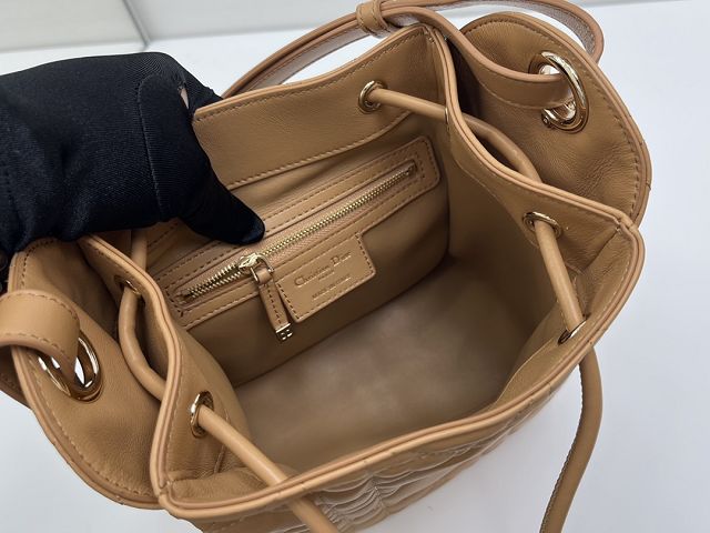 Dior original lambskin small D-motion bag M2851 brown