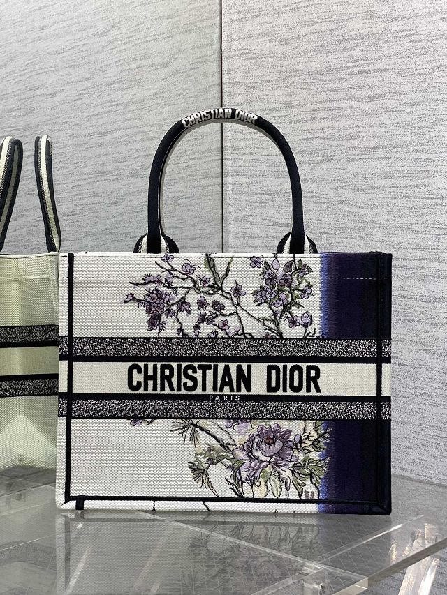 Dior original cotton medium book tote bag M1296 