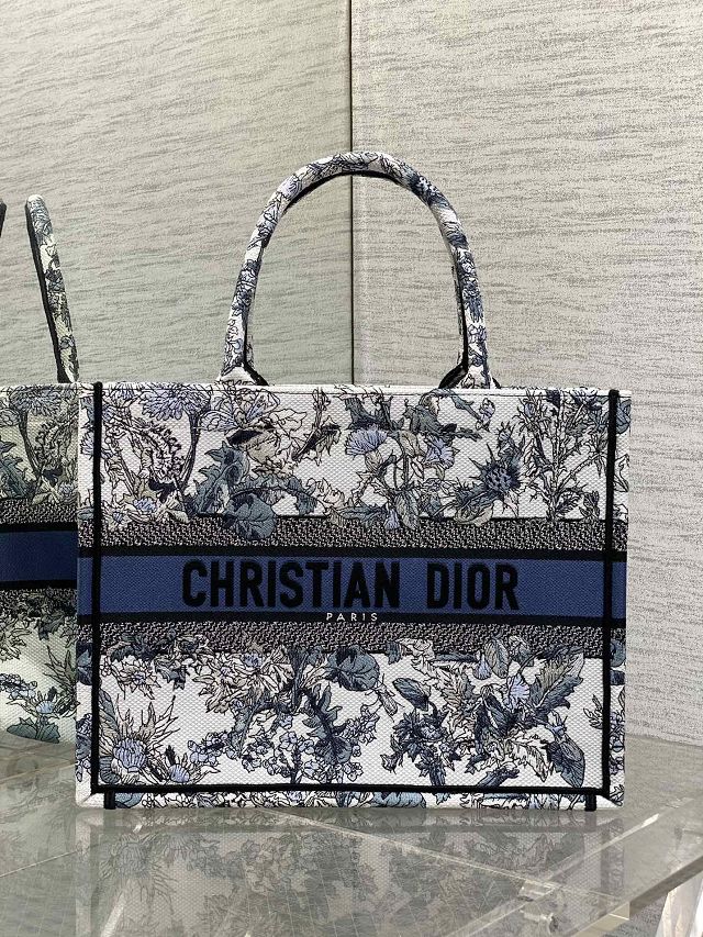 Dior original cotton medium book tote bag M1296 