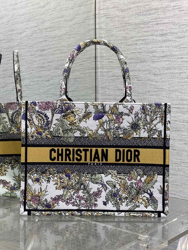 Dior original cotton medium book tote bag M1296 